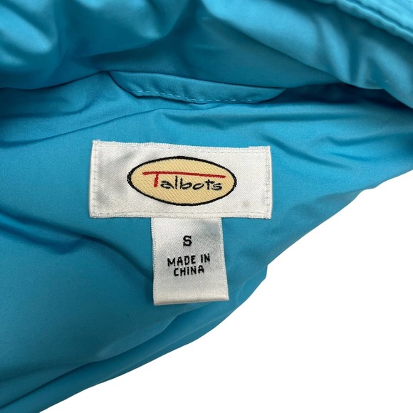 Vintage Talbots Blue Goose Down Puffer Vest Small - Picture 6 of 6